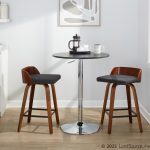 Maya 26 Inch Walnut Wood Charcoal Swivel Counter Stools (Set of 2) 15 Maya 26 Inch Walnut Wood Charcoal Swivel Counter Stools (Set of 2)