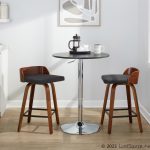 Maya 26 Inch Walnut Wood Charcoal Swivel Counter Stools (Set of 2) 16 Maya 26 Inch Walnut Wood Charcoal Swivel Counter Stools (Set of 2)