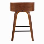 Maya 26 Inch Walnut Wood Charcoal Swivel Counter Stools (Set of 2) 21 Maya 26 Inch Walnut Wood Charcoal Swivel Counter Stools (Set of 2)