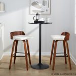 Maya 30-Inch Mid-Century Modern Swivel Barstool Walnut and Charcoal (Set of 2) 13 Maya 30-Inch Mid-Century Modern Swivel Barstool Walnut and Charcoal (Set of 2)