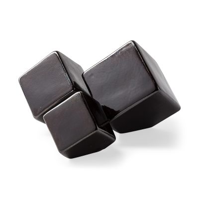 Mayweather (Set of 3) Black Geometric Ceramic Cubes