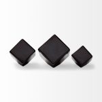 Mayweather (Set of 3) Black Geometric Ceramic Cubes