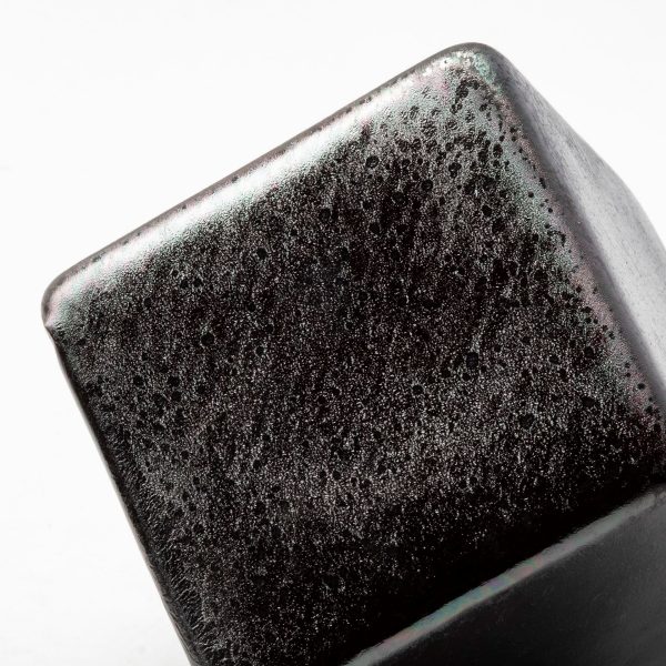 Mayweather Set of 3 Black Geometric Ceramic Cubes 6
