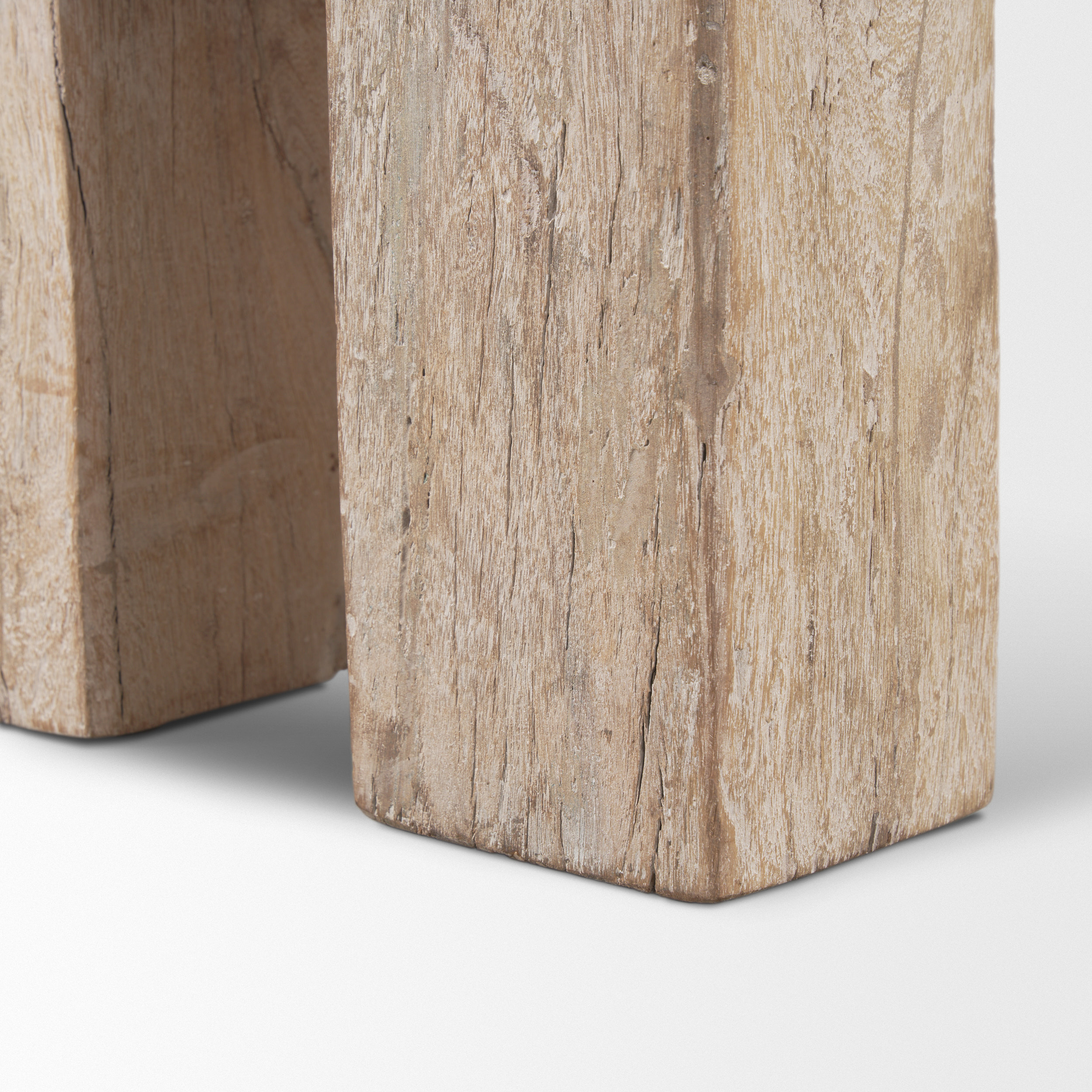 McArthur Whitewash Reclaimed Wood Bench 10 McArthur Whitewash Reclaimed Wood Bench - Image 10