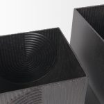 Medina Antiqued Black Metal Planters (Set of 2)
