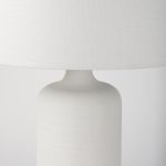 Melanie 17.0L x 17.0W x 30.5H White Shade W/White Base Table Lamp