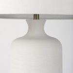 Melanie 17.0L x 17.0W x 30.5H White Shade W/White Base Table Lamp