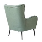 Meleagrides Sage Vegan Leather Wingback Armchair 8 Meleagrides Sage Vegan Leather Wingback Armchair