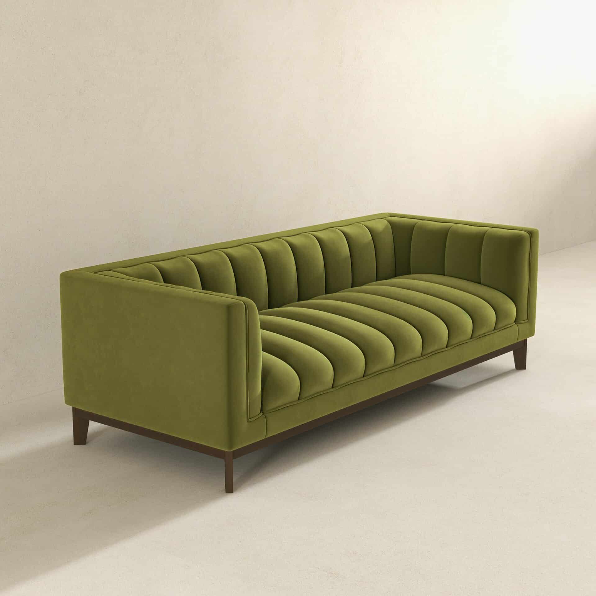 Mid Century Modern Green Velvet Sofa for Living Room 8 Mid Century Modern Green Velvet Sofa for Living Room