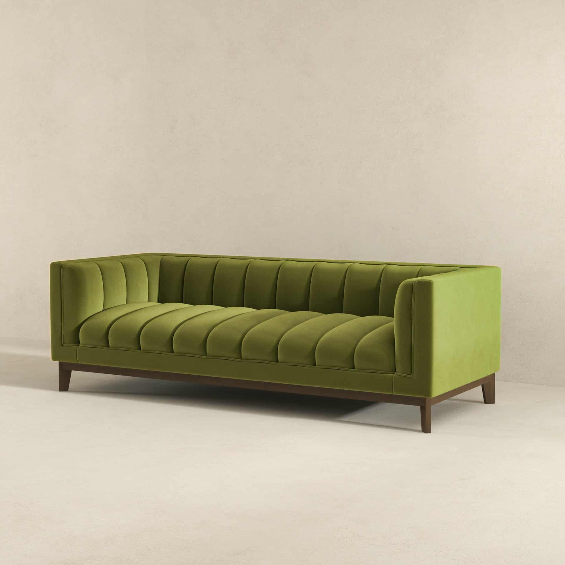 Mid Century Modern Green Velvet Sofa for Living Room 9 Mid Century Modern Green Velvet Sofa for Living Room