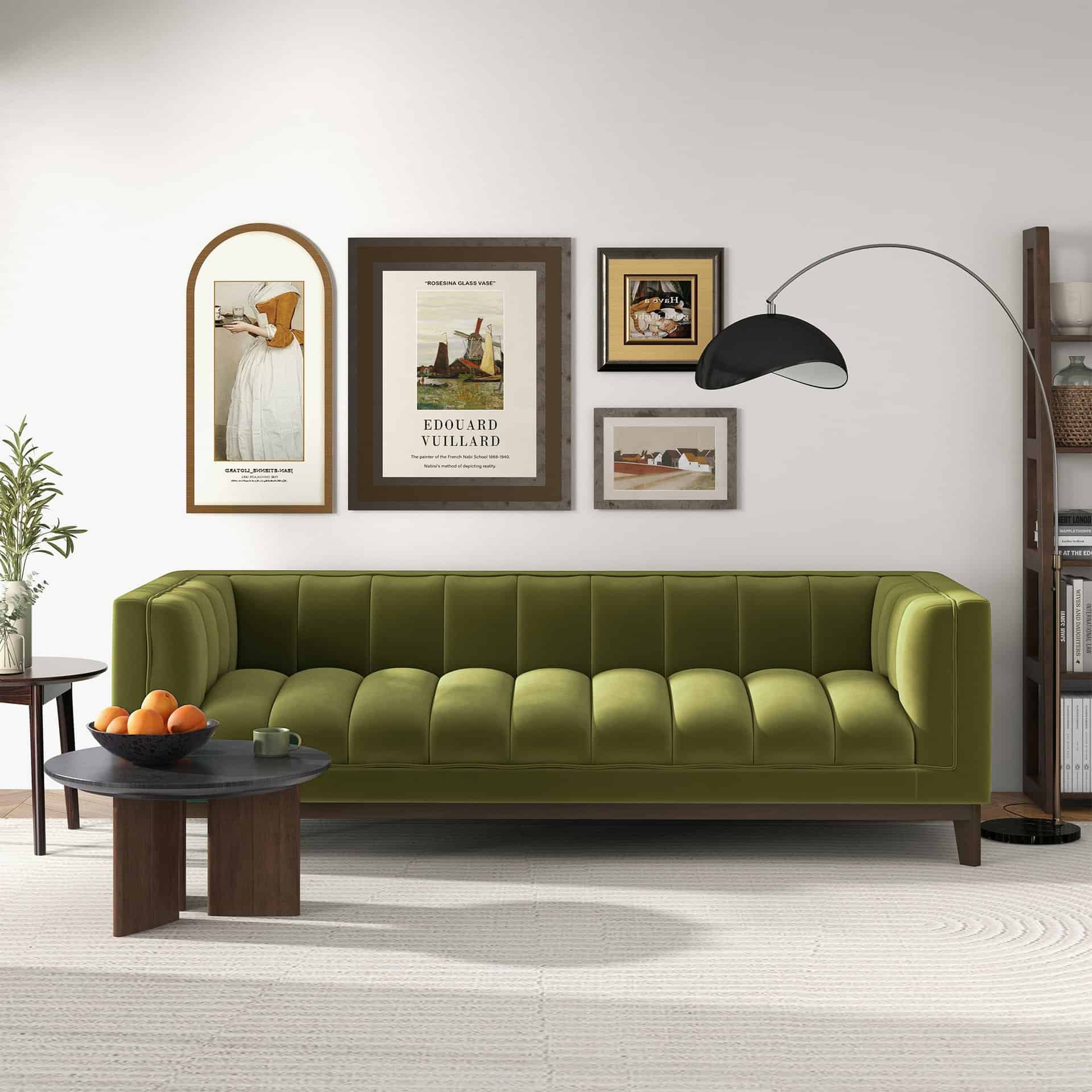 Mid Century Modern Green Velvet Sofa for Living Room 7 Mid Century Modern Green Velvet Sofa for Living Room