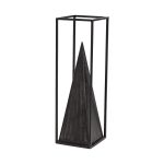 Memphis I (Large) 5L x 5W Black Metal Pyramid In A Square Frame