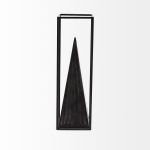Memphis I (Large) 5L x 5W Black Metal Pyramid In A Square Frame