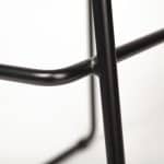 Meritt 37" Total Height Brown Leather Seat Black Metal Frame Stool