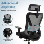 Ergonomic Mesh Office Chair with Adjustable Swivel and Rocking Backrest 12 Ergonomic Mesh Office Chair with Adjustable Swivel and Rocking Backrest