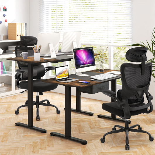 Ergonomic Mesh Office Chair with Lumbar Support and Flip-up Armrests 2 Ergonomic Mesh Office Chair with Lumbar Support and Flip-up Armrests - Image 2