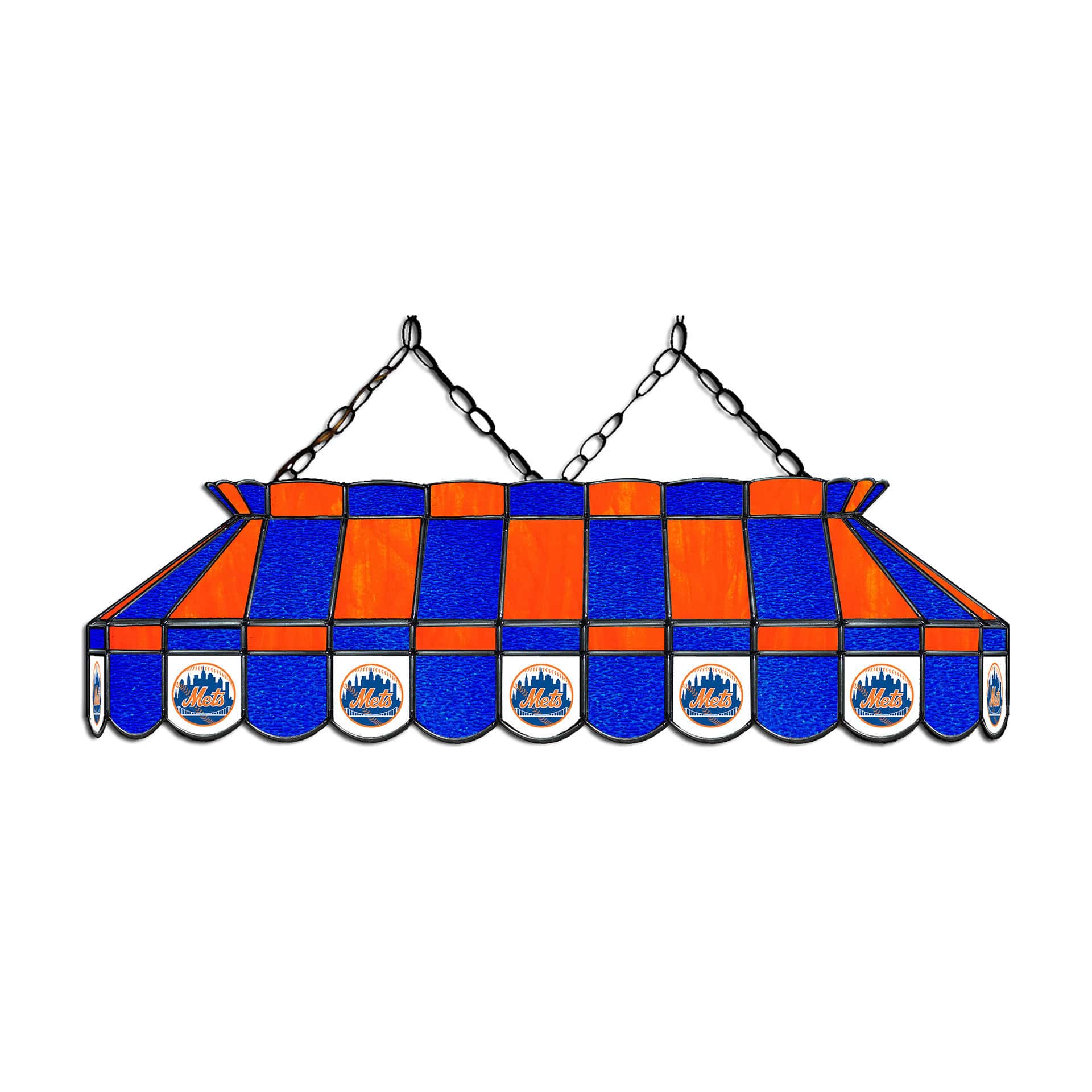 Mets 40 Inch Stained Glass Billiard Lamp 1 Mets 40 Inch Stained Glass Billiard Lamp
