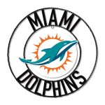 Miami Dolphins 24 inch Wrought Iron Wall Art