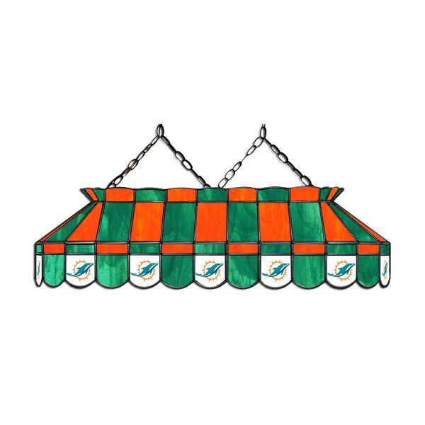 Miami Dolphins 40 Inch Stained Glass Billiard Lamp