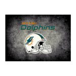 Miami Dolphins 4x6 Distressed Area Rug