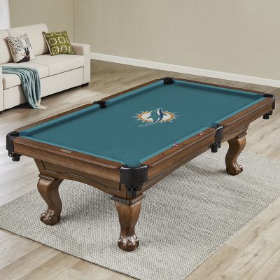 Miami Dolphins 8 ft Billiard Cloth Anti Friction Polyester
