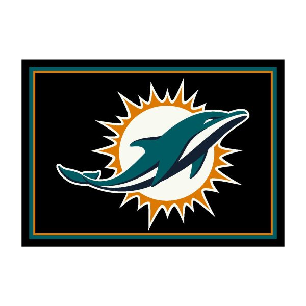 Miami Dolphins 8x11 Spirit Rug Officially Licensed NFL 1