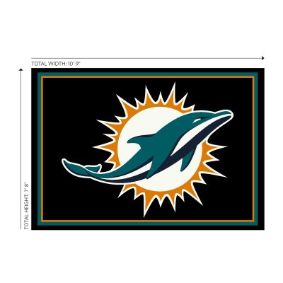 Miami Dolphins 8x11 Spirit Rug Officially Licensed NFL