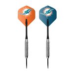 Miami Dolphins Bristle Dartboard Cabinet Set
