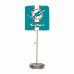 Miami Dolphins Chrome USB Charging Lamp with Shade Insert