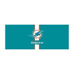 Miami Dolphins Chrome USB Charging Lamp with Shade Insert