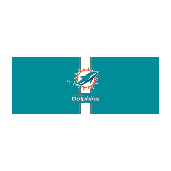 Miami Dolphins Chrome USB Charging Lamp with Shade Insert 4