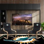 Miami Dolphins Embroidered Birch Bentwood Accent Chair