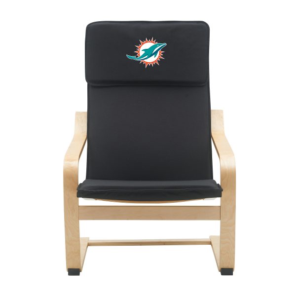 Miami Dolphins Embroidered Birch Bentwood Accent Chair 4