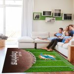 Miami Dolphins Football Field Washable 5x7 Area Rug 5 Miami Dolphins Football Field Washable 5x7 Area Rug
