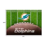 Miami Dolphins Football Field Washable 5x7 Area Rug 6 Miami Dolphins Football Field Washable 5x7 Area Rug