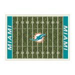 Miami Dolphins Homefield 4x6 Football Field Rug