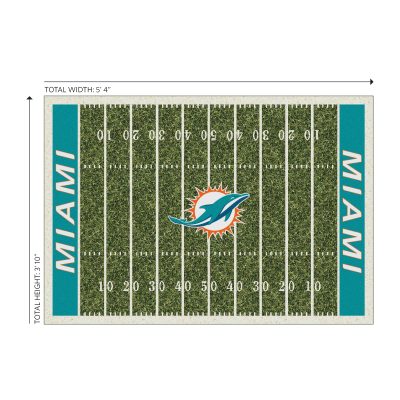 Miami Dolphins Homefield 4x6 Football Field Rug