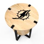 Miami Dolphins Laser Etched Charging Station Side Table 10 Miami Dolphins Laser Etched Charging Station Side Table