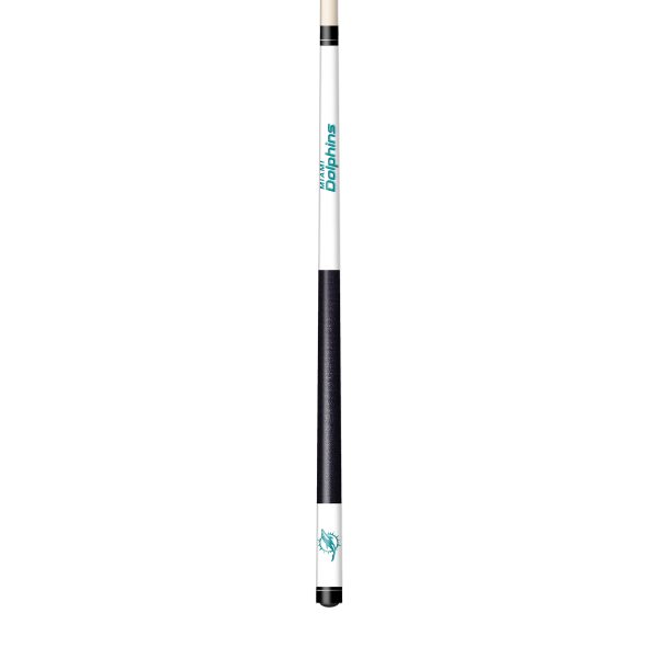Miami Dolphins Laser Etched Maple Billiard Cue 2