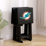 Miami Dolphins NFL TV Snack Tray Set