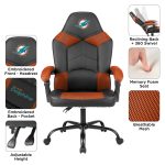 Miami Dolphins Oversized Embroidered Gaming Office Chair