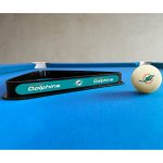 Miami Dolphins Polyester Billiard Cue Ball and Rack Set 12 Miami Dolphins Polyester Billiard Cue Ball and Rack Set