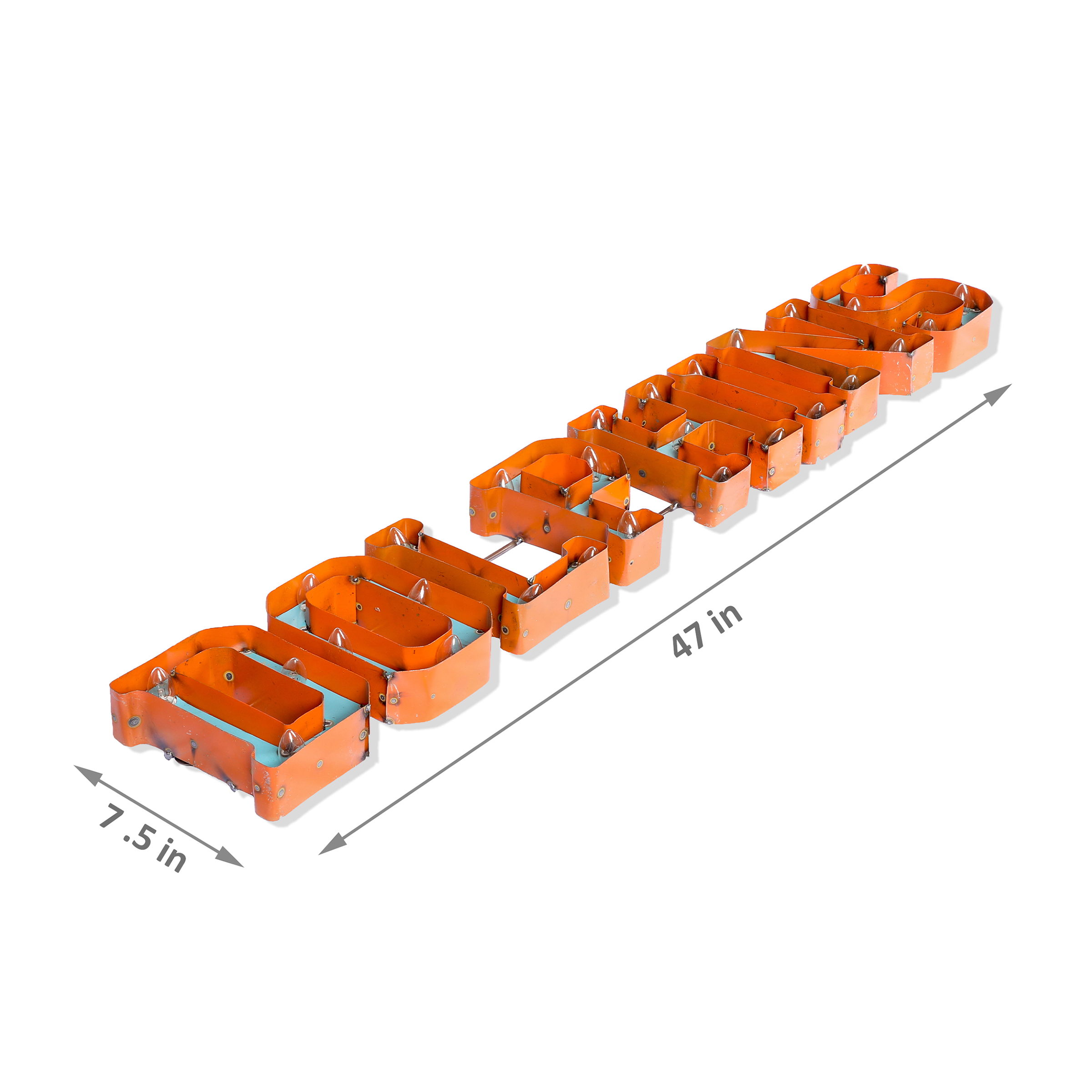 Miami Dolphins Recycled Metal Lighted Wordmark Logo Sign 3 Miami Dolphins Recycled Metal Lighted Wordmark Logo Sign - Image 3