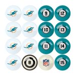 Miami Dolphins Regulation Billiard Ball Set