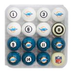 Miami Dolphins Regulation Billiard Ball Set