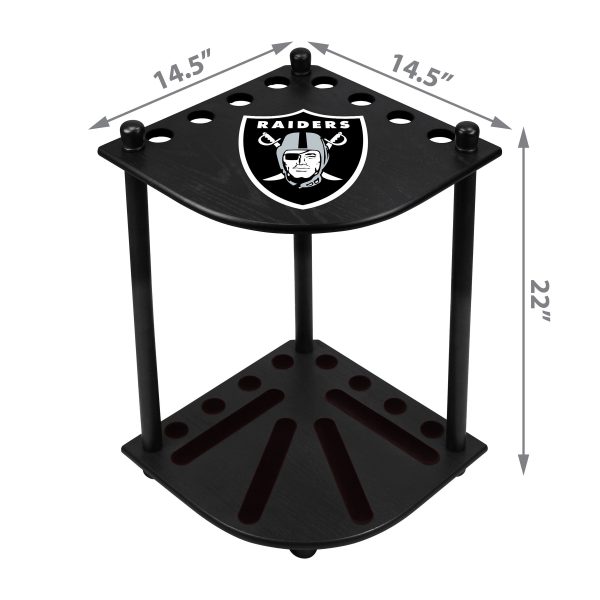 Miami Dolphins Solid Wood Corner Cue Rack 3