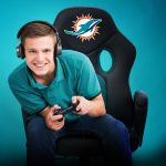 Miami Dolphins Vision Mesh Swivel Adjustable Game Chair