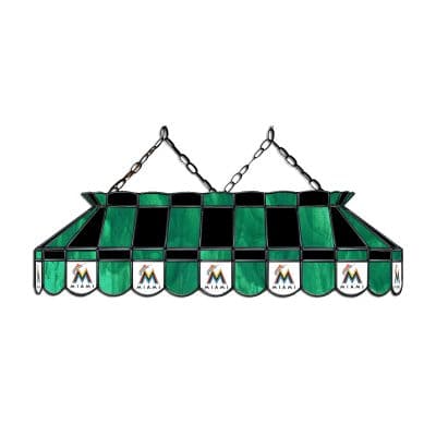 Miami Marlins 40 Inch Stained Glass Billiard Lamp