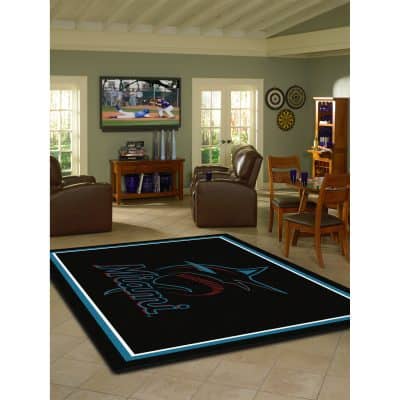 Miami Marlins 8x11 Spirit Rug Officially Licensed MLB Rug