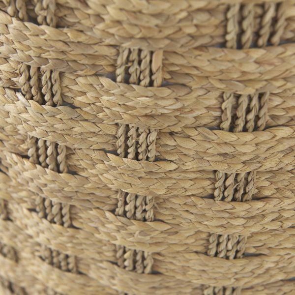 Michelle 17.7L x 17.7W x 17.7H Light Brown Woven Seagrass Round Pouf 4
